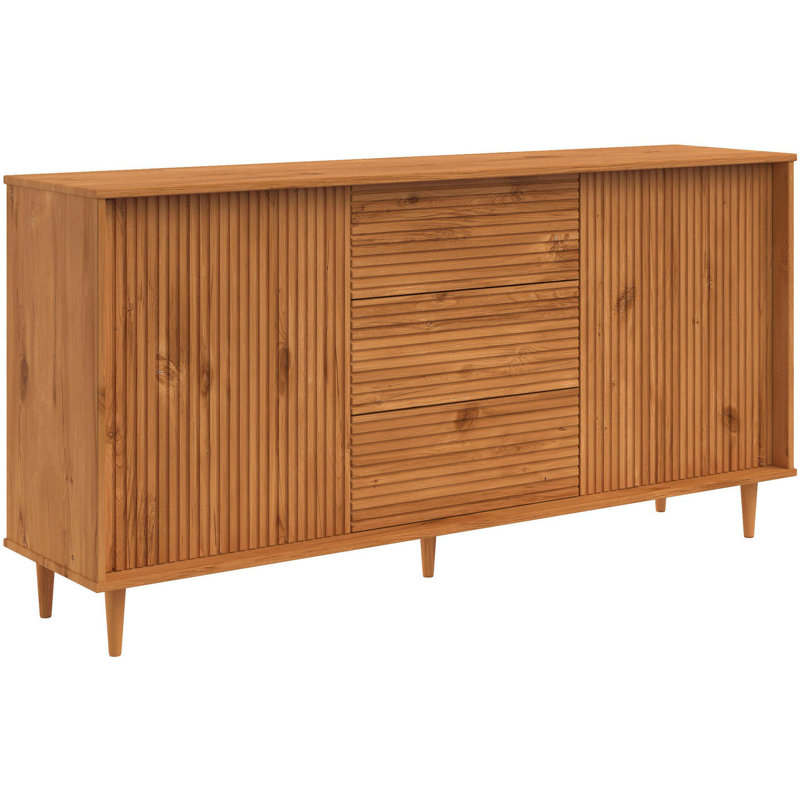 Boblitt 160cm Solid Wood Sideboard, Brown