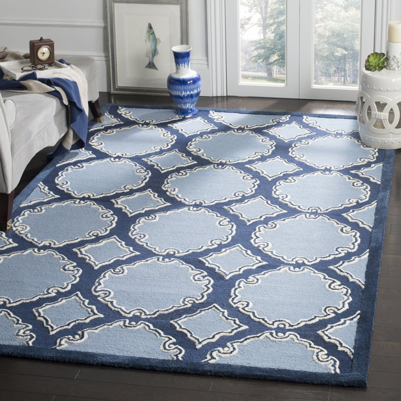 Mccullough Hand Tufted Wool Geometric Rug, Rectangle 8' x 10'