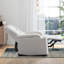 Fauteuil inclinable électrique de luxe en cuir végétalien de 34,7 po de largeur avec porte-gobelets et port de charge USB (ensemble de 8)