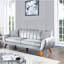 Velours moderne et: gris avec dossiers courbés 2 en velours: tissus de coussins contemporains-611027529-611027531
