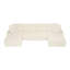 Canapé modulaire en forme de U modulaire, grand canapé en velours côtelé avec ressorts ensachés et mousse haute densité, ensemble de bricolage convertible 4 pièces avec porte-gobelets en métal, poches de rangement et dossier antidérapant - beige