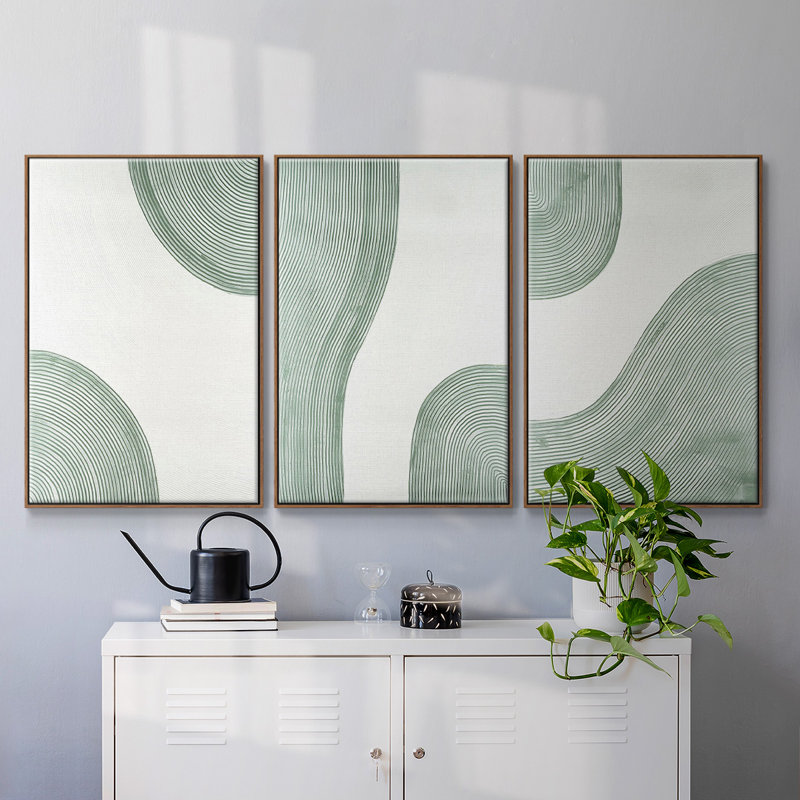 «Get Going I», reproduction sur toile 3 pièces, H 36 po x l 72 po x P 2 po, Noyer