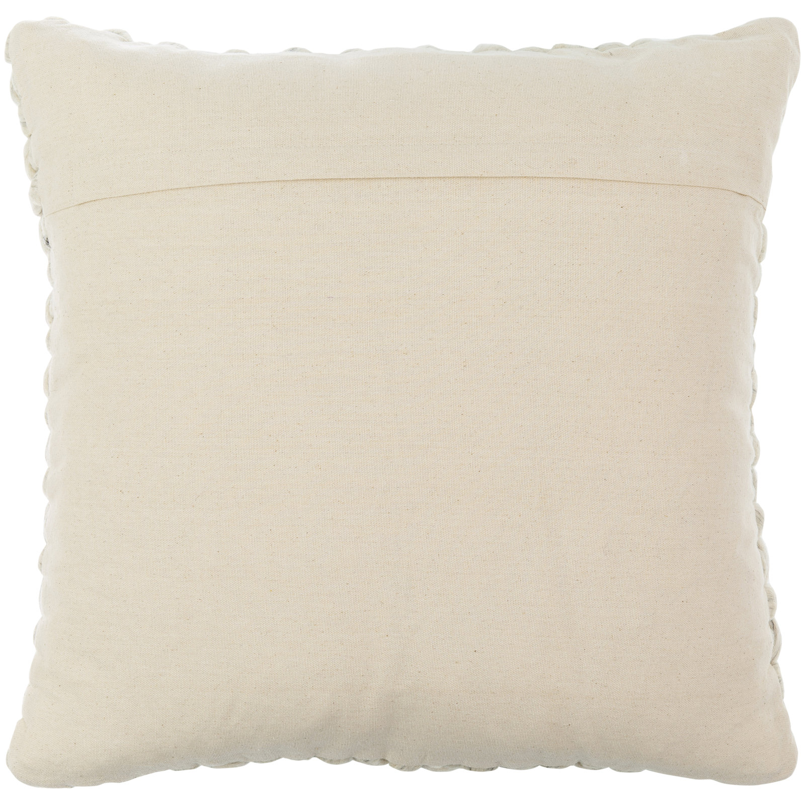 Belel Wool, Cotton Throw Pillow, Polyester/Polyfill, 20" x 20", Taupe