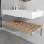 Étagère murale de salle de bain 35 po en bois avec support de fixation