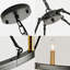 Héritage Orbitale 75 po Lustre noir moderne 6 lumières avec chaîne de suspension réglable, ampoules non incluses
