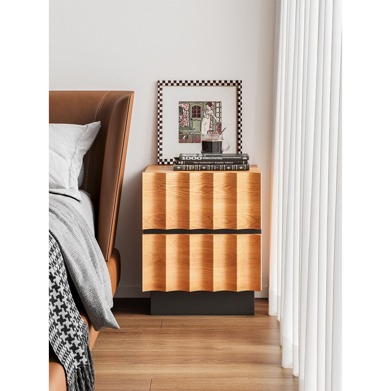 21.65" Brown Standard Solid Wood Nightstands