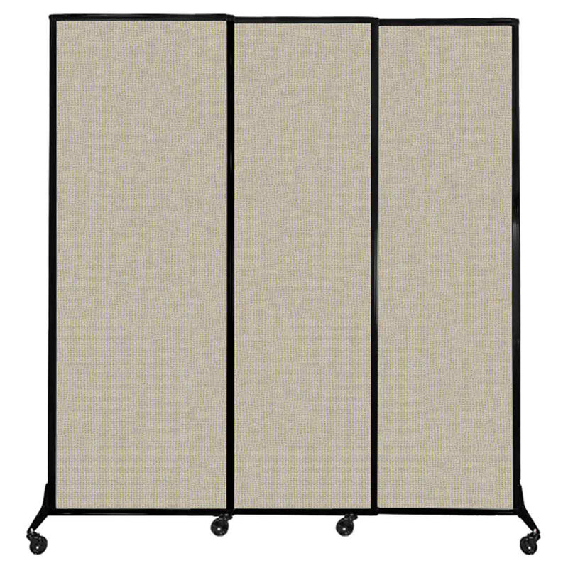 Cloison coulissante à 3 panneaux QuickWall, H 88 po x l 84 po, Sable