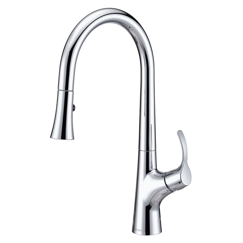 Robinet de cuisine à poignée simple Antioch, Chrome
