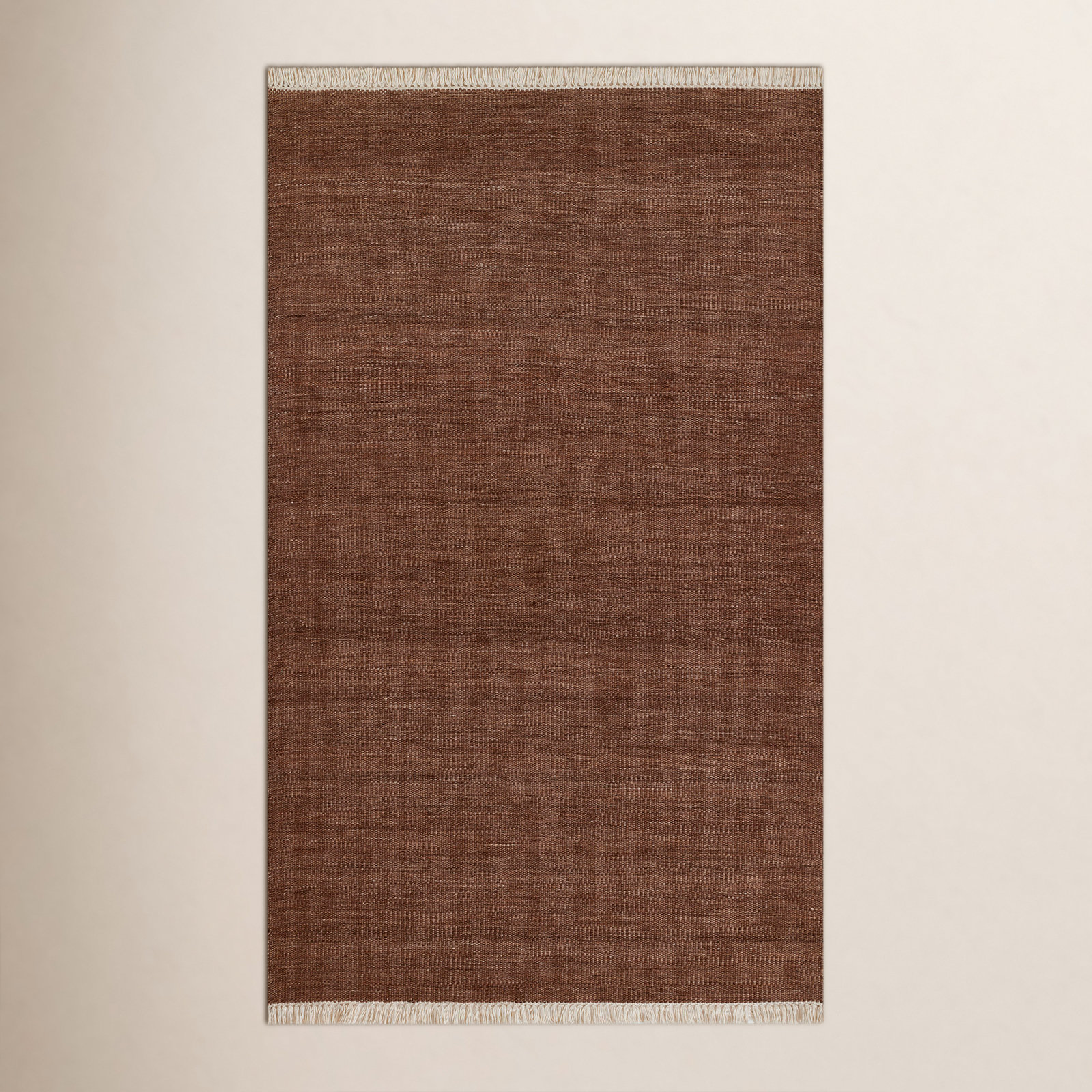 Cassandra Brown Hand-Woven Outdoor Rug, Rectangle 5' x 8'