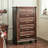 Walnut Solid Wood Accent Cabinet