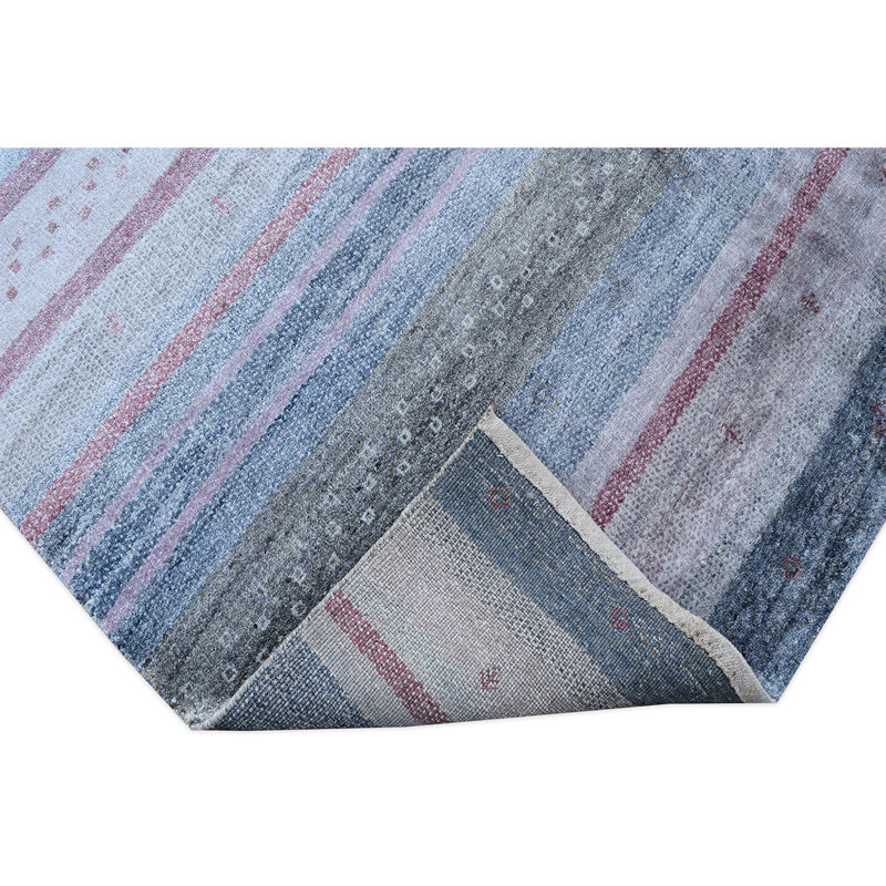 Tapis multicolore de haute qualité noué à la main, Rectangle 6 pi x 9 pi