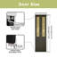 Portes de placard pliées à la main en bois massif tissé à la main 24 po x 80 po-114769559