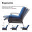 Chaise de patio inclinable avec coussins Jeftha-235454758
