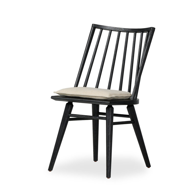 Lewis Windsor Chair With Cushion-Black Oak