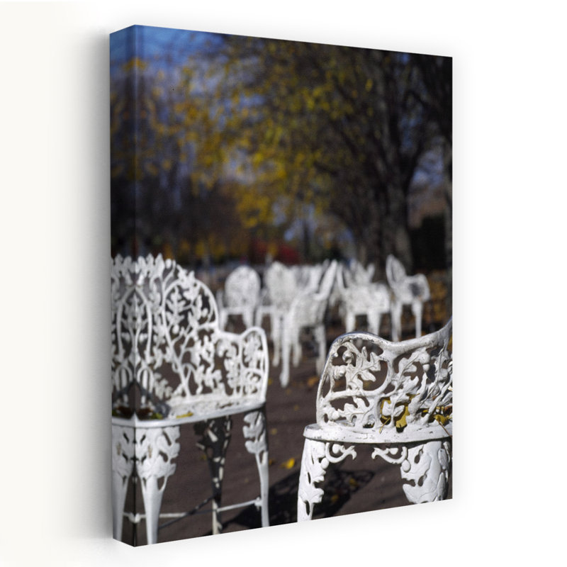 Chairs In A Park Manhattan New York City New York State USA by Alex Kedler - Wrapped Canvas Print, 152.4 cm H x 101.6 cm W
