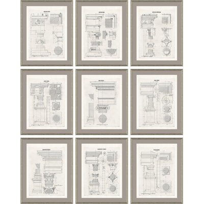 Grecian " Grecian Doric, Grecian Ionic, Grecian Corinthian, Doric Order, Ionic Details, Ionic Details, Composite Details, Composite Order & Tuscan Order " by David Phoenix 9 - Pieces