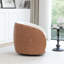 Fauteuil demi-tonneau pivotant en velours Aastha-238670027