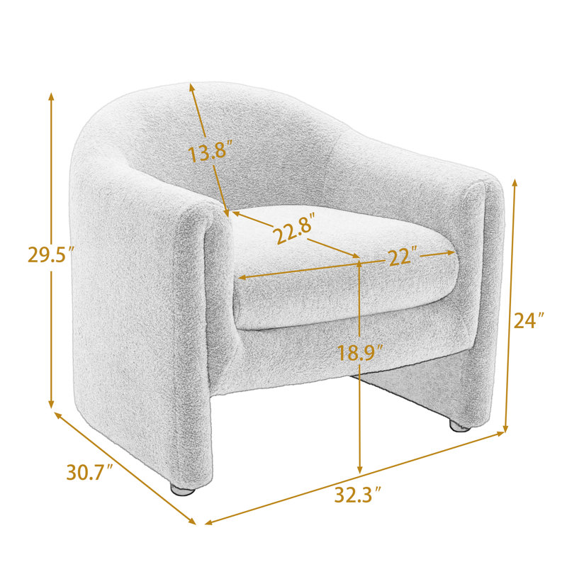 Chaise d'appoint Esly, Ourson gris foncé