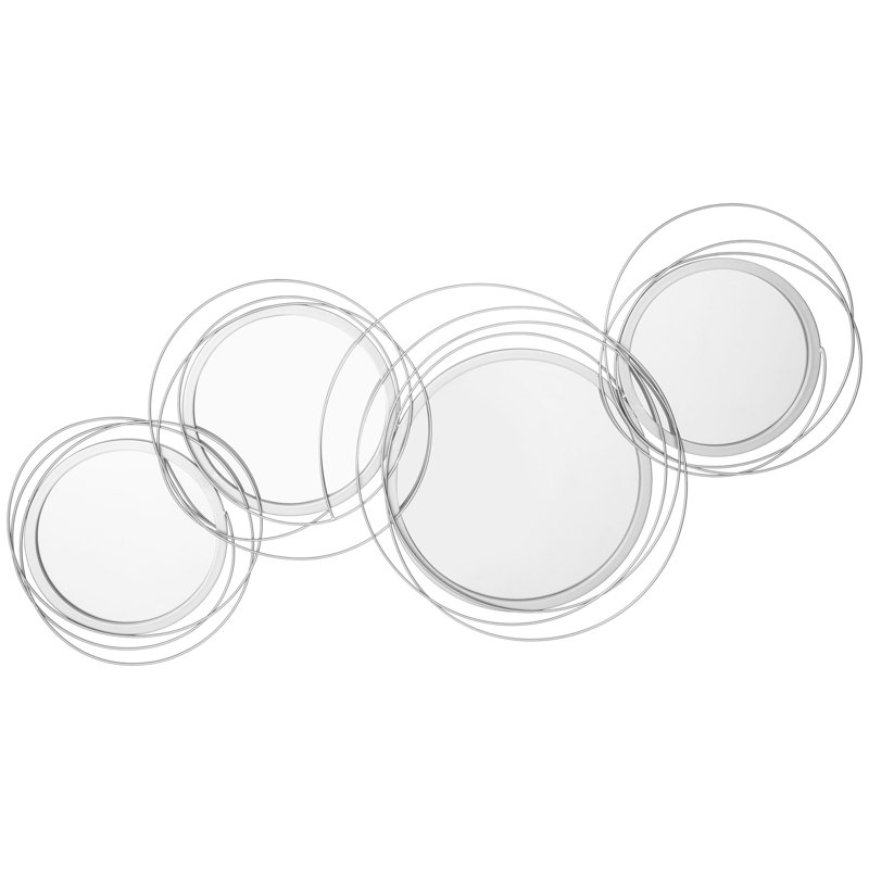 Daxten Metal Flat Wall Mirror, SIlver