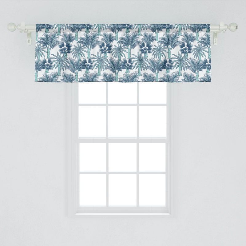 Paquet de 2 croquis de branches exotiques bicolores bleu ciel Ambesonne, L 54 po x L 12 po