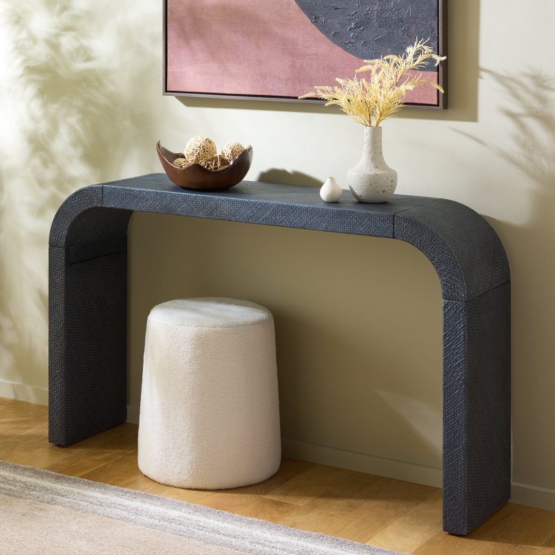 Bayu Curved Console Table, Navy