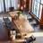 Modern Style Solid Wood Rectangular Dining Table-656295769