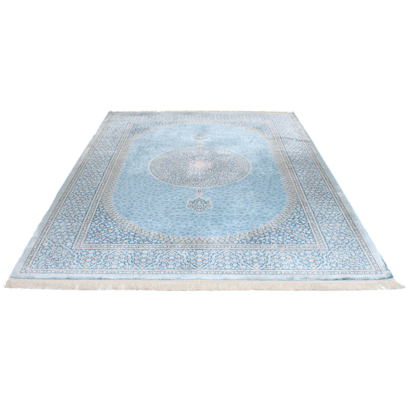 Tapis turc bleu et multicolore 7 x 7 7 po