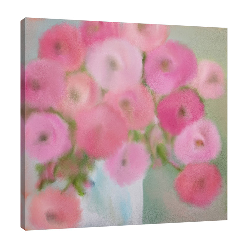 «Spring Pink», toile tendue par Kimberly Allen, H 12 po x l 12 po x P 1,5 po