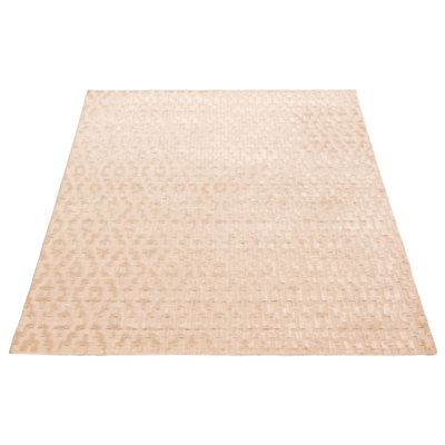 Tapis beige unique de 5 pi 4 po x 7 pi 6 po Kashkuli Gabbeh