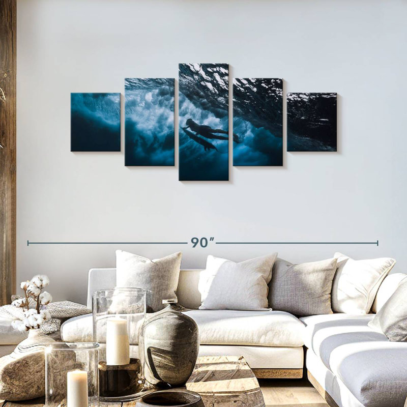 Surfer Dive, H 30 po x l 68 po