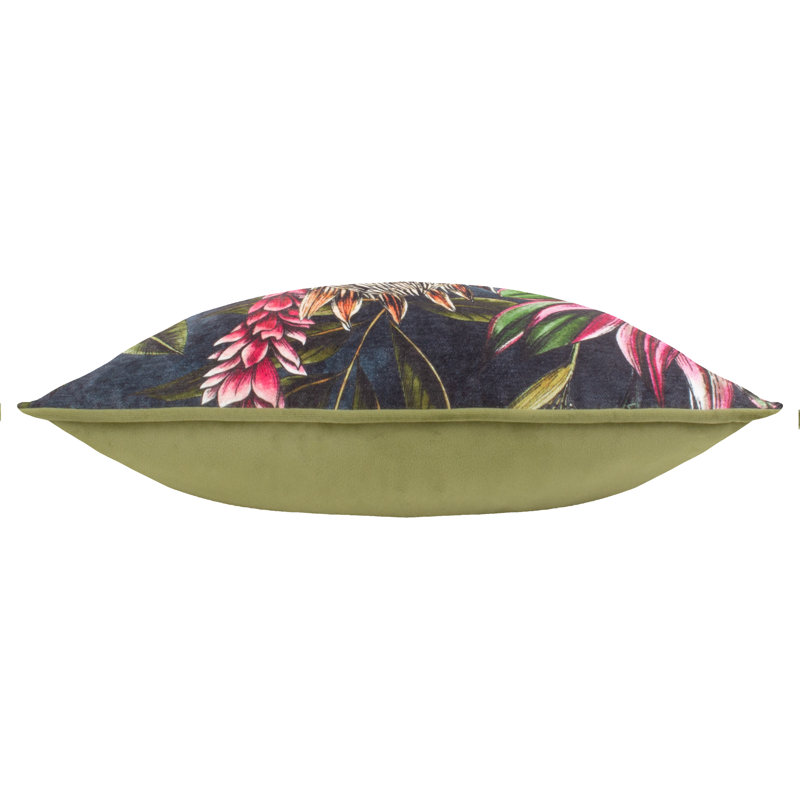 Leilani Floral Cushion, Blue, Square, 43cm H x 43cm W