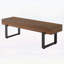 Banc en bois avec structure en métal robuste pour une utilisation à l'intérieur et solutions d'assise polyvalentes-1264297342