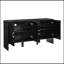 Mid Century Modern Sideboard Buffet Cabinet With Adjustable Shelves And Geometric Pattern For Versatile Storage And Display