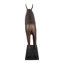 Sculpture décorative de bison pour la décoration intérieure - Grande statue décorative pour salon, console ou étagère - 53 cm, bronze et noir