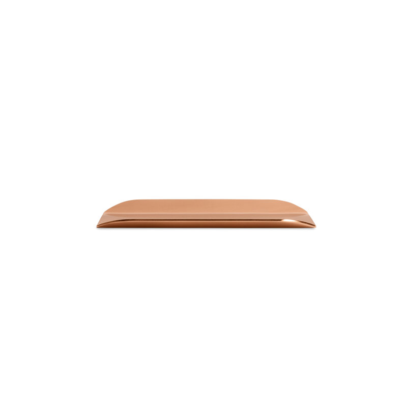 Twofold Stainless Steel Decorative Tray, Copper, 1" H x 14" W x 9" D