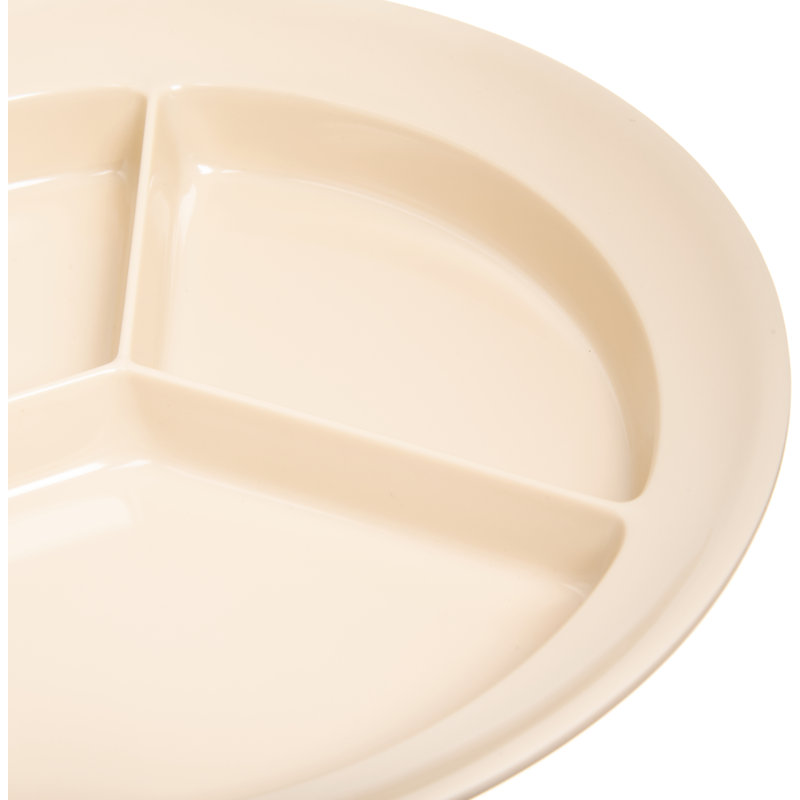 Desserte condiment à 3 compartiments en mélamine Kingline™, Brun clair
