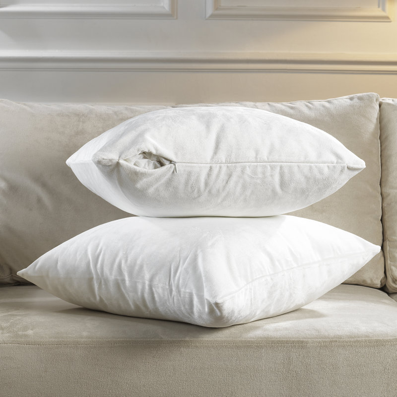 Housses de coussin rectangulaires en velours mat, 11 - blanc