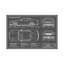 Mustang GT (2015-2017) Black by Action Blueprints - Wrapped Canvas Print-1730508622
