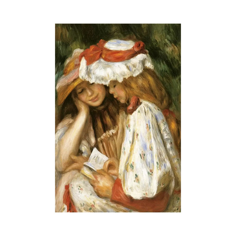 Two Girls Reading by Claude Monet - Wrapped Canvas Print, 30.48cm H x 20.32cm W x 1.905cm D
