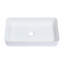 Lavabo en céramique blanche 24 po x 14 po Elegant Look - vasque rectangulaire, faible absorption d'eau, pour différents endroits