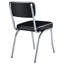Chaises rembourrées noires (de 2) - Chaise de salle à manger rembourrée rectangulaire et rembourrée en mousse de 2 pièces, mobilier de chambre contemporain