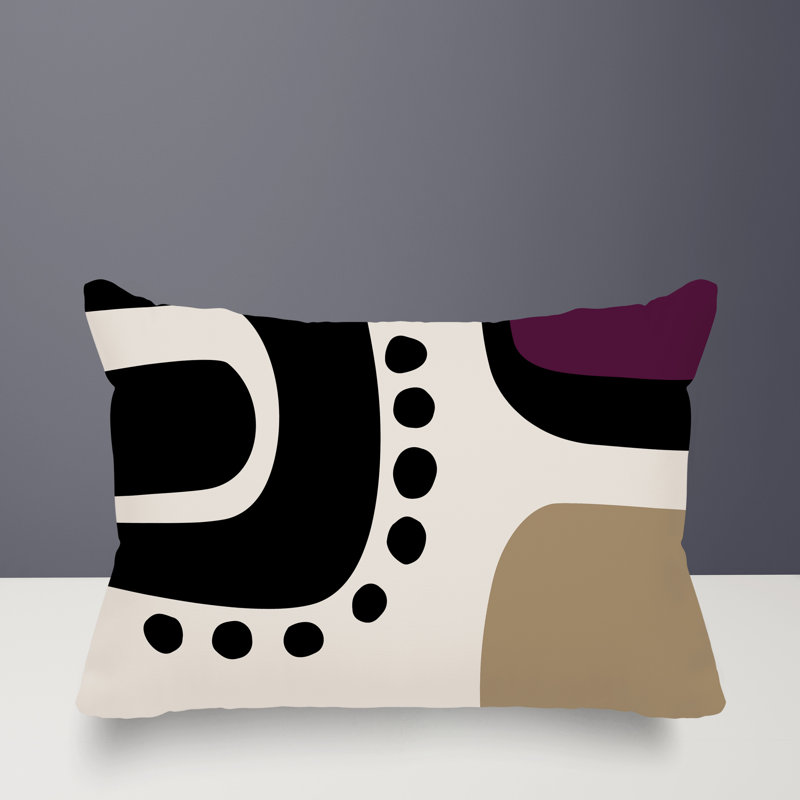 Coussin lombaire réversible intérieur / extérieur Sofi Minimalist, H 18 po x l 25 po, Mauve