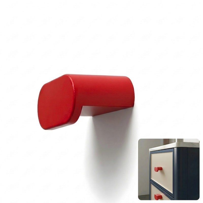 1.75" Oval Knob, Rose (Red)