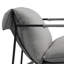 Chaise d'appoint rembourrée en métal et en polyester gris clair-1085382090