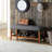 Fabric Upholstered Bench With Open Storage-1215551752
