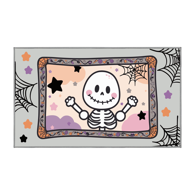 Tapis de vacances d'Halloween The Holiday Aisle®, Rectangulaire 7 pi x 10 pi