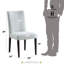 Chaise d'appoint Carena en blanc et brun (ensemble de 2)