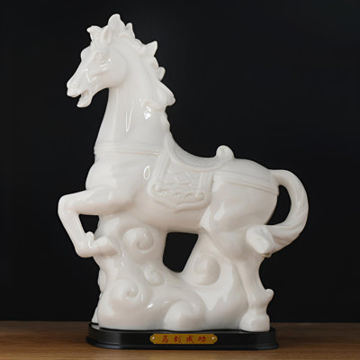 Graceful Ceramic Horse Sculpture – Enhances Home Elegance