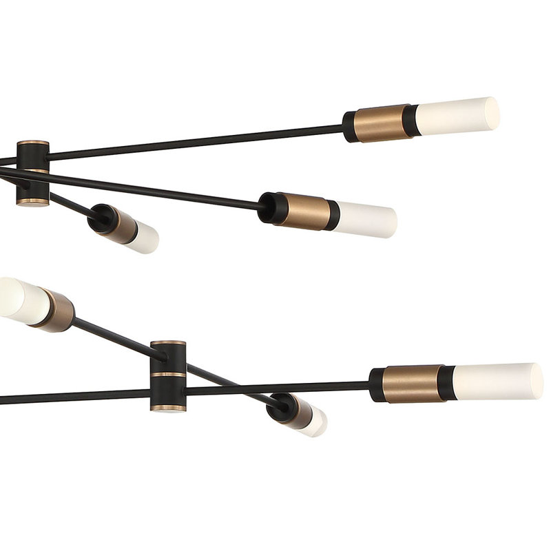 12 - Light Matte Black LED Pendant