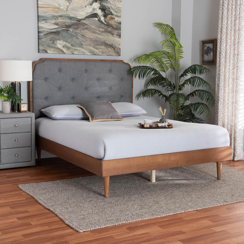 Upholstered Platform Bed, King